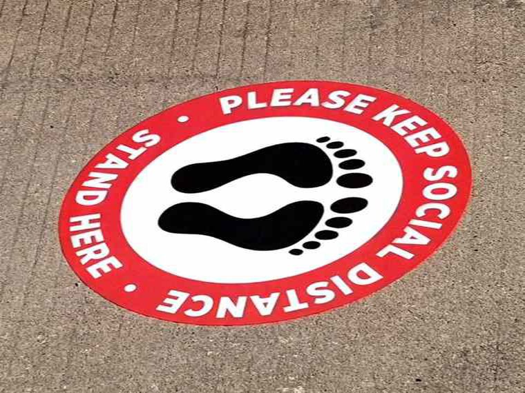 耐磨防水疫情地面貼